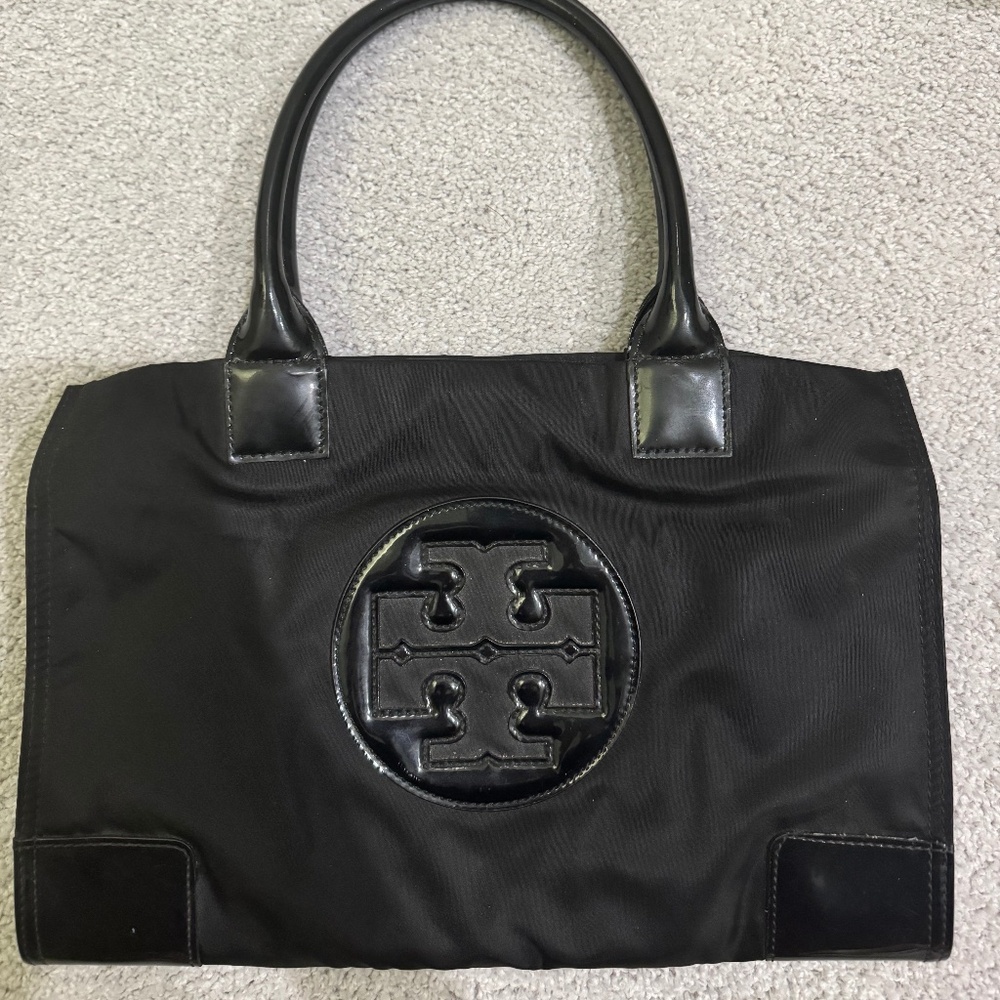 Tory Burch Small Ella Tote, BLACK